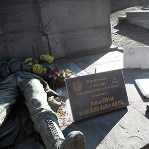Hommage à Mathieu Bodson, au cimetière de Jupille