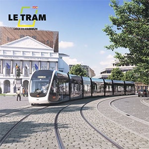 Futur tracé du tram à Liège