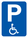 Panneau de signalisation de stationnement pour personnes handicapées