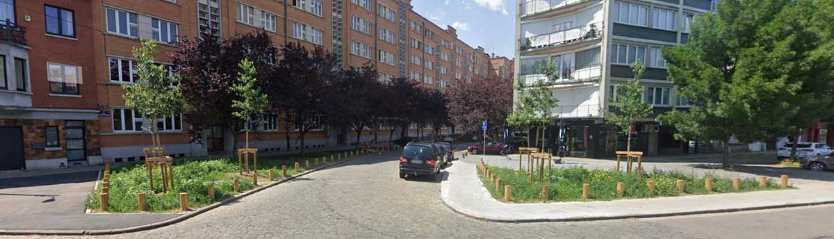 Nouveaux arbres boulevard Emile de Laveleye - Google StreetMaps 2023